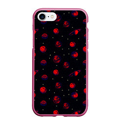 Чехол iPhone 7/8 матовый Красная Планета, цвет: 3D-малиновый