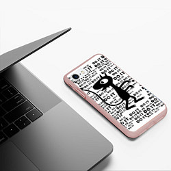 Чехол iPhone 7/8 матовый Люси, цвет: 3D-светло-розовый — фото 2