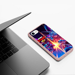 Чехол iPhone 7/8 матовый StarrForce, цвет: 3D-светло-розовый — фото 2