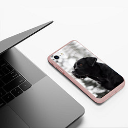 Чехол iPhone 7/8 матовый Лабрадор Марк, цвет: 3D-светло-розовый — фото 2