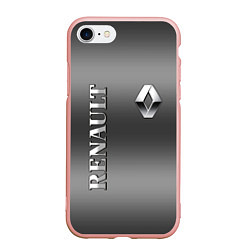 Чехол iPhone 7/8 матовый RENAULT, цвет: 3D-светло-розовый