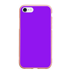 Чехол iPhone 7/8 матовый Фиолетовый, цвет: 3D-светло-розовый