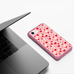 Чехол iPhone 7/8 матовый Любовь, цвет: 3D-малиновый — фото 2
