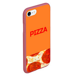 Чехол iPhone 7/8 матовый Pizza, цвет: 3D-малиновый — фото 2