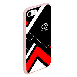 Чехол iPhone 7/8 матовый Toyota, цвет: 3D-светло-розовый — фото 2