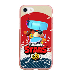 Чехол iPhone 7/8 матовый Brawl Stars - Ronin Ruffs, цвет: 3D-светло-розовый