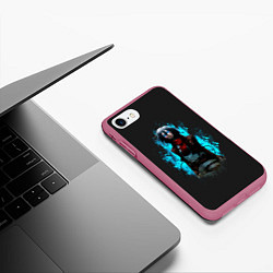 Чехол iPhone 7/8 матовый Микаса, цвет: 3D-малиновый — фото 2