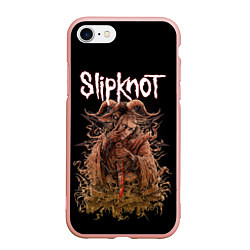 Чехол iPhone 7/8 матовый SLIPKNOT, цвет: 3D-светло-розовый