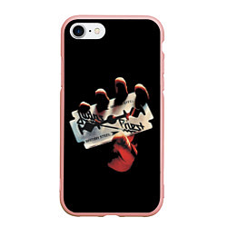 Чехол iPhone 7/8 матовый Judas Priest, цвет: 3D-светло-розовый