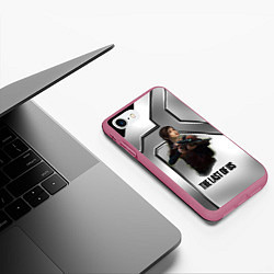 Чехол iPhone 7/8 матовый THE LAST OF US : ELLIE, цвет: 3D-малиновый — фото 2