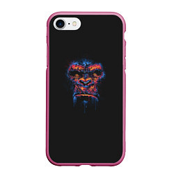 Чехол iPhone 7/8 матовый Colorful Gorilla, цвет: 3D-малиновый