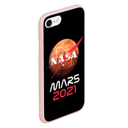 Чехол iPhone 7/8 матовый NASA Perseverance, цвет: 3D-светло-розовый — фото 2