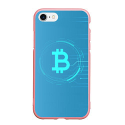 Чехол iPhone 7/8 матовый Bitcoin, цвет: 3D-баблгам