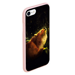 Чехол iPhone 7/8 матовый Лисица, цвет: 3D-светло-розовый — фото 2