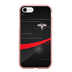 Чехол iPhone 7/8 матовый TESLA ABSTRACT ТЕСЛА СПОРТ, цвет: 3D-светло-розовый