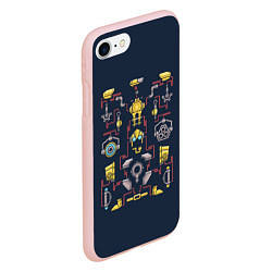 Чехол iPhone 7/8 матовый Тинкер Dota 2, цвет: 3D-светло-розовый — фото 2