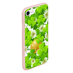 Чехол iPhone 7/8 матовый Ирландский Клевер и Монетка, цвет: 3D-светло-розовый — фото 2