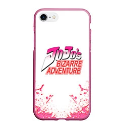 Чехол iPhone 7/8 матовый Jojo bizarre adventure, цвет: 3D-малиновый