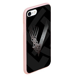 Чехол iPhone 7/8 матовый ВИКИНГИ VIKINGS V, цвет: 3D-светло-розовый — фото 2