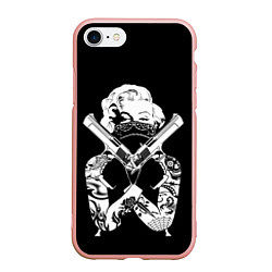 Чехол iPhone 7/8 матовый GANGSTA MARILYN