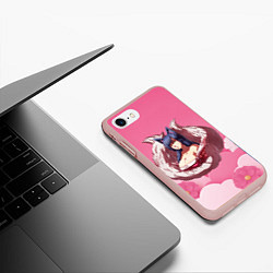 Чехол iPhone 7/8 матовый Кицунэ LOL, цвет: 3D-светло-розовый — фото 2