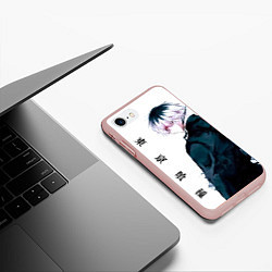 Чехол iPhone 7/8 матовый Токийский гуль Tokyo Ghoul, цвет: 3D-светло-розовый — фото 2