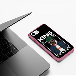 Чехол iPhone 7/8 матовый King Street, цвет: 3D-малиновый — фото 2