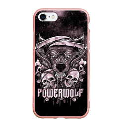 Чехол iPhone 7/8 матовый Powerwolf, цвет: 3D-светло-розовый