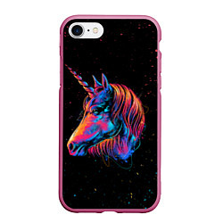 Чехол iPhone 7/8 матовый ЕДИНОРОГ UNICORN RAINBOW