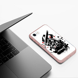 Чехол iPhone 7/8 матовый Берсерк, цвет: 3D-светло-розовый — фото 2