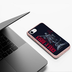 Чехол iPhone 7/8 матовый GUNS-N-ROSES, цвет: 3D-светло-розовый — фото 2