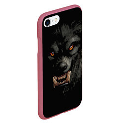 Чехол iPhone 7/8 матовый Оборотень Werewolf, цвет: 3D-малиновый — фото 2