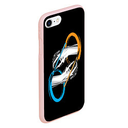 Чехол iPhone 7/8 матовый PORTAL 2 ПОРТАЛ 2, цвет: 3D-светло-розовый — фото 2