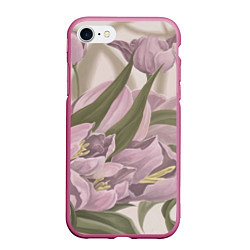 Чехол iPhone 7/8 матовый Сахарный розовый, цвет: 3D-малиновый