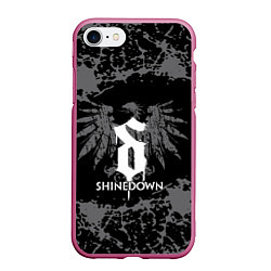 Чехол iPhone 7/8 матовый Shinedown, цвет: 3D-малиновый
