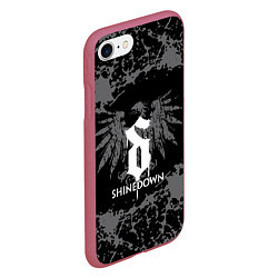 Чехол iPhone 7/8 матовый Shinedown, цвет: 3D-малиновый — фото 2