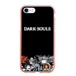 Чехол iPhone 7/8 матовый 8bit Dark Souls, цвет: 3D-светло-розовый