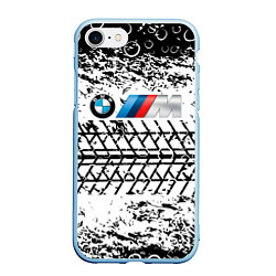Чехол iPhone 7/8 матовый BMW, цвет: 3D-голубой