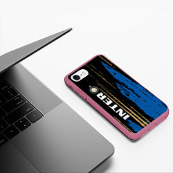 Чехол iPhone 7/8 матовый INTER, цвет: 3D-малиновый — фото 2