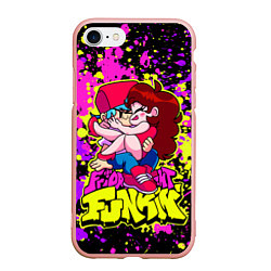 Чехол iPhone 7/8 матовый Парень и Девушка Friday Night, цвет: 3D-светло-розовый