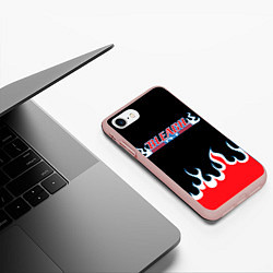 Чехол iPhone 7/8 матовый BLEACH FLAME БЛИЧ ПЛАМЯ, цвет: 3D-светло-розовый — фото 2