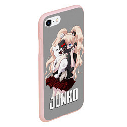 Чехол iPhone 7/8 матовый MONOKUMA JUNKO, цвет: 3D-светло-розовый — фото 2