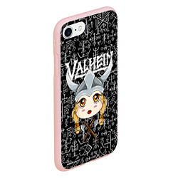 Чехол iPhone 7/8 матовый Valheim Girl, цвет: 3D-светло-розовый — фото 2