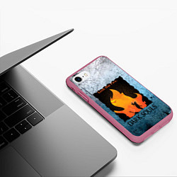 Чехол iPhone 7/8 матовый DARK SOULS СТОРОНА ДУШИ, цвет: 3D-малиновый — фото 2