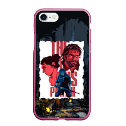 Чехол iPhone 7/8 матовый The Last of Us Joel&Ellie, цвет: 3D-малиновый