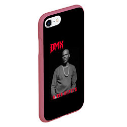 Чехол iPhone 7/8 матовый DMX - В наших сердцах, цвет: 3D-малиновый — фото 2