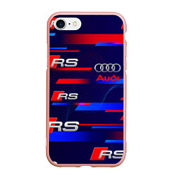 Чехол iPhone 7/8 матовый AUDI RS SPORT АУДИ РС СПОРТ, цвет: 3D-светло-розовый