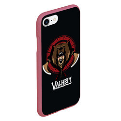 Чехол iPhone 7/8 матовый Valheim Viking Bear, цвет: 3D-малиновый — фото 2