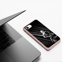Чехол iPhone 7/8 матовый Вирджил под дождём, цвет: 3D-светло-розовый — фото 2