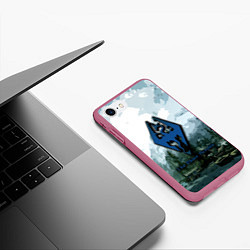 Чехол iPhone 7/8 матовый The Elder Scrolls Довакин, цвет: 3D-малиновый — фото 2